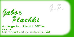 gabor plachki business card
